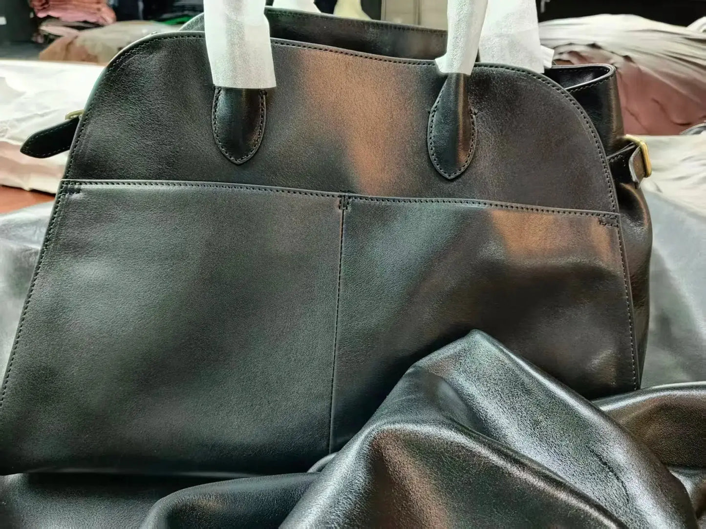 Women's Genuine Leather Large Capacity Tote Bag Female Retro Luxury Briefcase Vintage Cowhide Shoulder Handbag ANOINTED_ADORNED