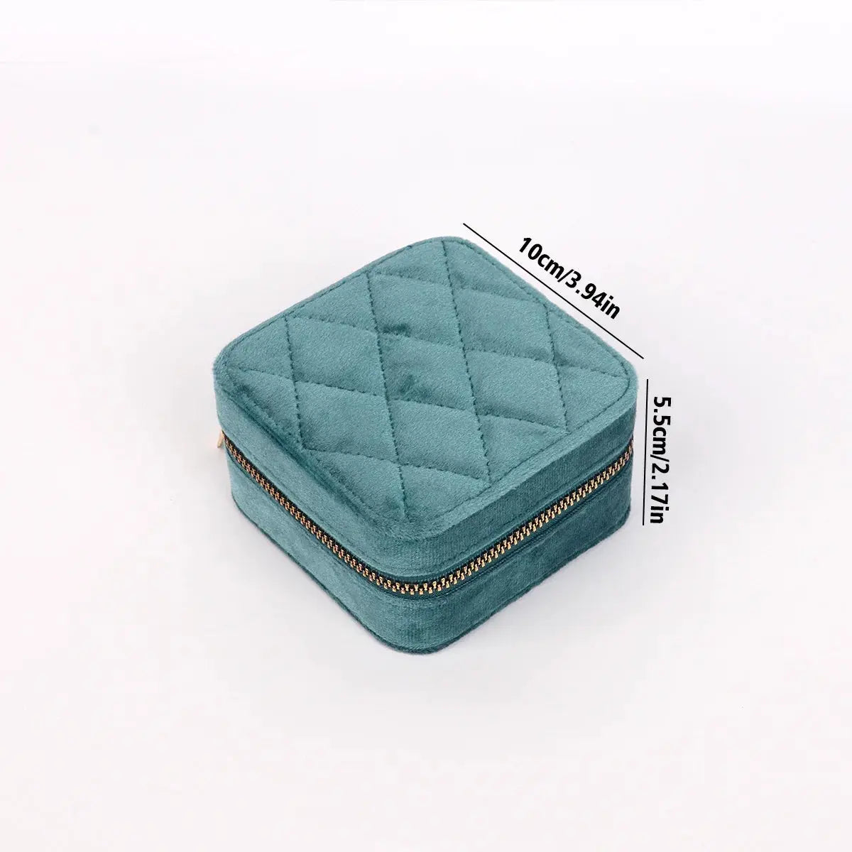 Rhombus Velvet Jewelry Box with Mirror ANOINTED_ADORNED