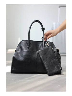 Women's Genuine Leather Large Capacity Tote Bag Female Retro Luxury Briefcase Vintage Cowhide Shoulder Handbag ANOINTED_ADORNED