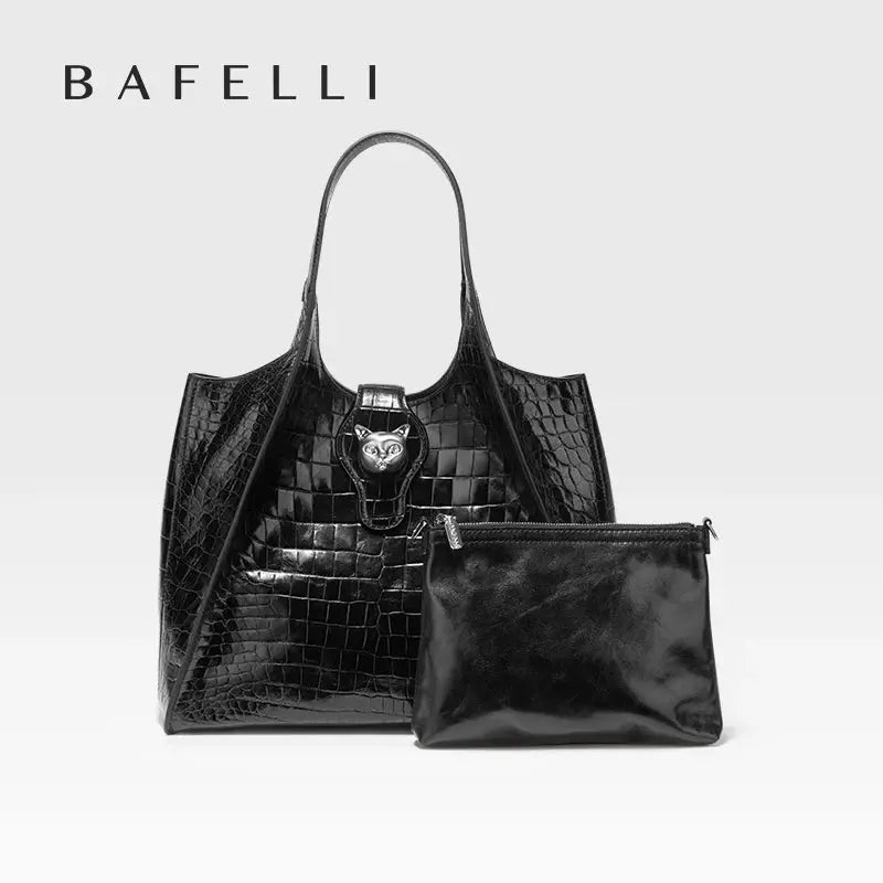 New 2025 Light Luxury Crocodile Pattern Genuine Leather Women's Messenger Bag Commuter Versatile Large Capacity Handbag ANOINTED_ADORNED